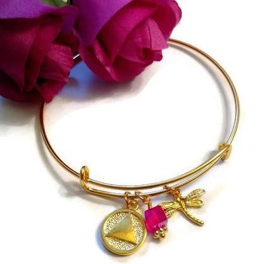 Adjustable Wire Bangle AA Bracelet - Gold