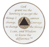 AA Medallion Glow in Dark with Transition Blue Bling Crystals