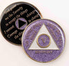 AA Medallion Glitter Lavender