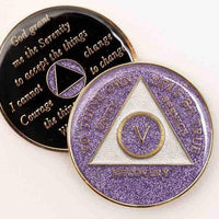 AA Medallion Glitter Lavender