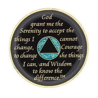 AA Medallion Glitter Turquoise with White Triangle Bling Crystals