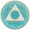 AA Medallion Glitter Turquoise