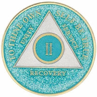 AA Medallion Glitter Turquoise