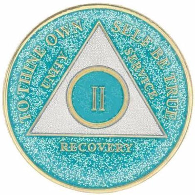 AA Medallion Glitter Turquoise