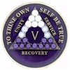 AA Medallion Purple with Transition Bling Crystals