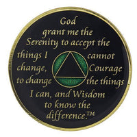 AA Medallion Green with Transition Bling Crystals