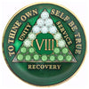 AA Medallion Green with Transition Bling Crystals