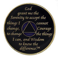 AA Medallion Blue Coin with White Triangle Bling Crystals