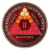 AA Medallion Red with Red Transition Bling Crystals