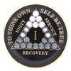 AA Medallion Black with Transition Bling Crystals