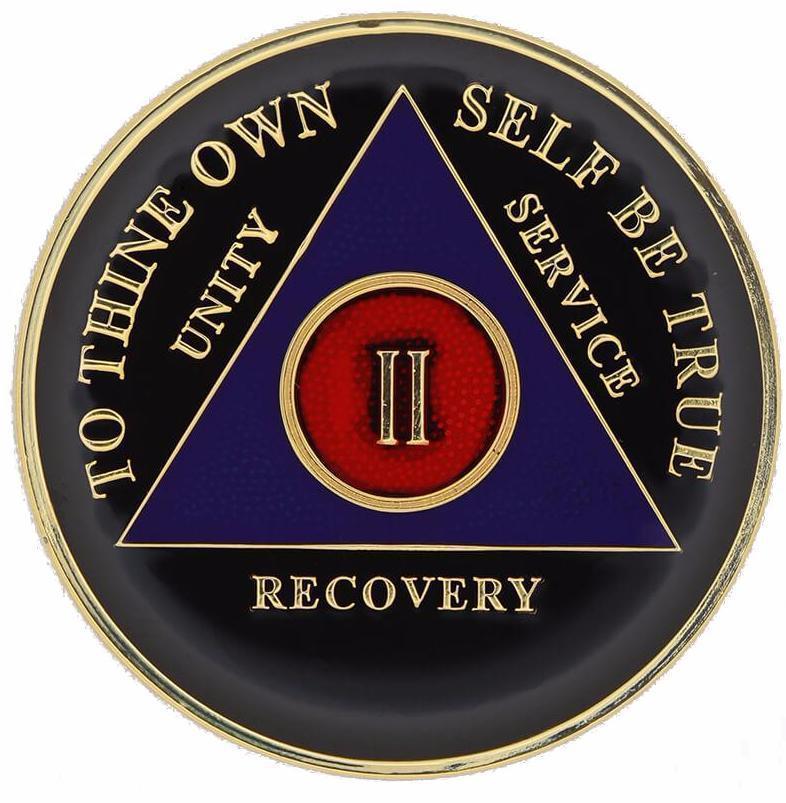 AA Medallion Black and Purple Coin