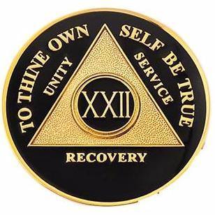 AA Medallion Black and Gold Coin