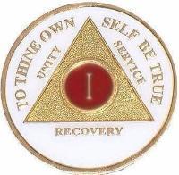 AA Medallion White and Red Coin