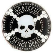 'Grateful I'm Not Dead' Bling with "Skull & Cross Bone" Crystals