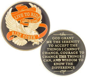 'Live To Ride, Ride Sober' Medallion