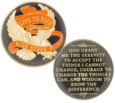 'Live To Ride, Ride Sober' Medallion
