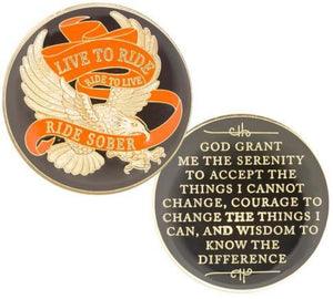 'Live To Ride, Ride Sober' Medallion