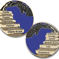 Wisdom Tree 12 Spiritual Principles of the Program Recovery Medallion