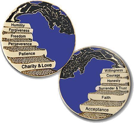 Wisdom Tree 12 Spiritual Principles of the Program Recovery Medallion