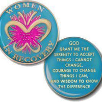'Women in Recovery' Medallion - Turquoise, Coral or Purple